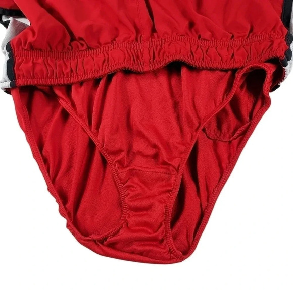 Nike Dri-Fit Red & White/Black Running Womens Shorts Small  Integrated Underwear - Picture 5 of 9